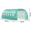 Green Steel Walk in Tunnel Greenhouse with 12 Roll up Windows