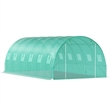 Green Steel Walk in Tunnel Greenhouse with 12 Roll up Windows