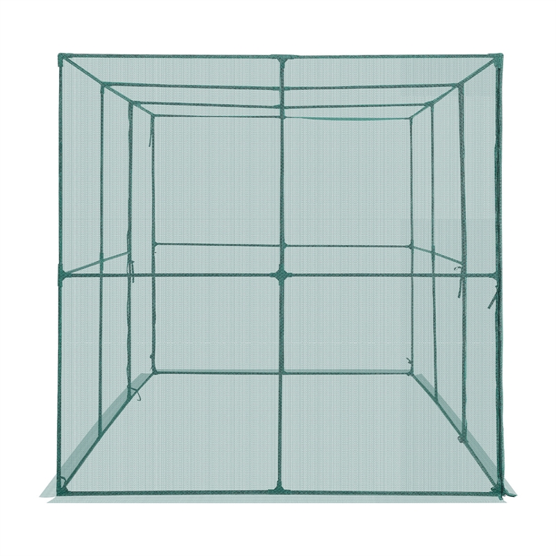 Green Polyester 9.5 ft Crop Cage  Plant Protection Tent with Zippered Door