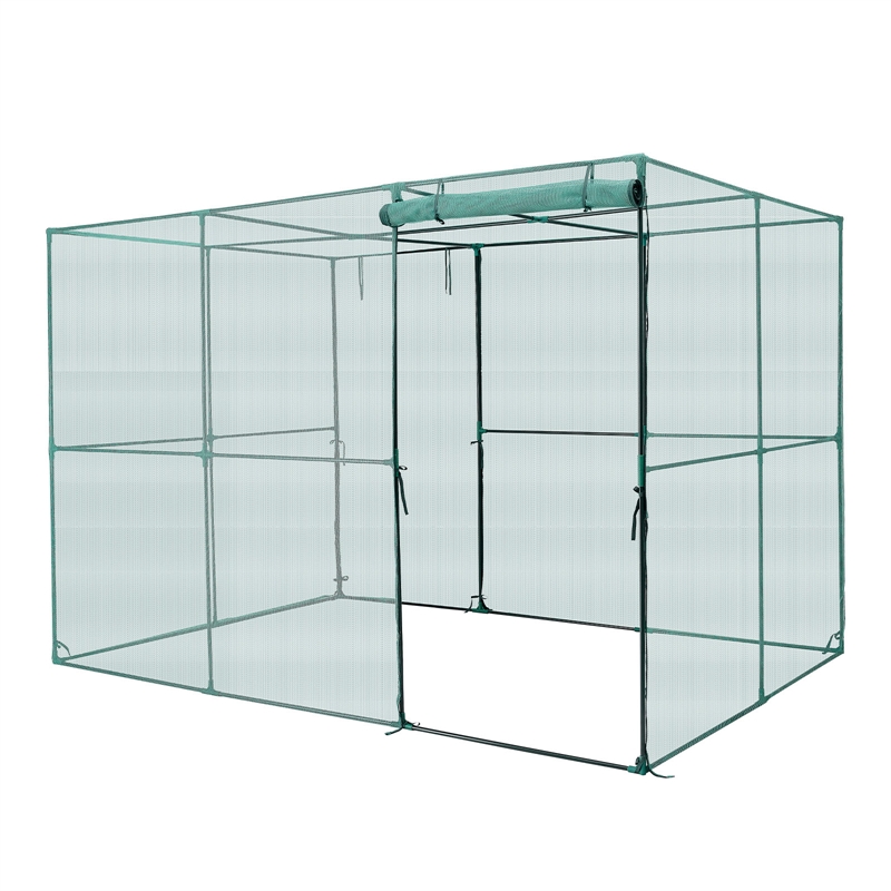 Green Polyester 9.5 ft Crop Cage  Plant Protection Tent with Zippered Door