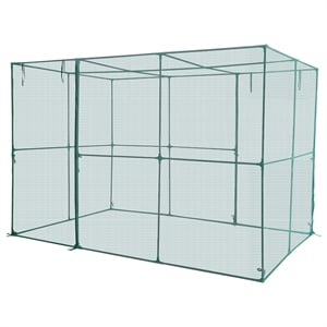 Green Polyester 9.5 ft Crop Cage  Plant Protection Tent with Zippered Door