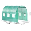 Green Polyester Walk in Tunnel Greenhouse6.6 ft Portable Hot House
