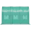 Green Polyester Walk in Tunnel Greenhouse6.6 ft Portable Hot House