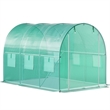 Green Polyester Walk in Tunnel Greenhouse6.6 ft Portable Hot House