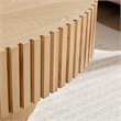 Modern Oval Drum Coffee Table 43.7  Natural Ash MDF Pedestal Base