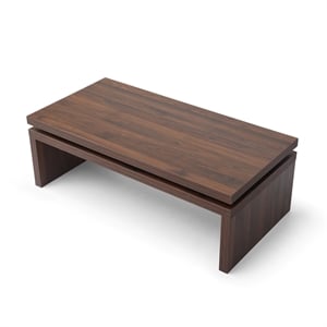 Walnut Wood Coffee Table Modern Rectangular Living Room Center Table