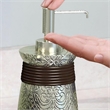Silver Resin Soap Dispenser Pump Bottle for Bathroom and Kitchen Sink