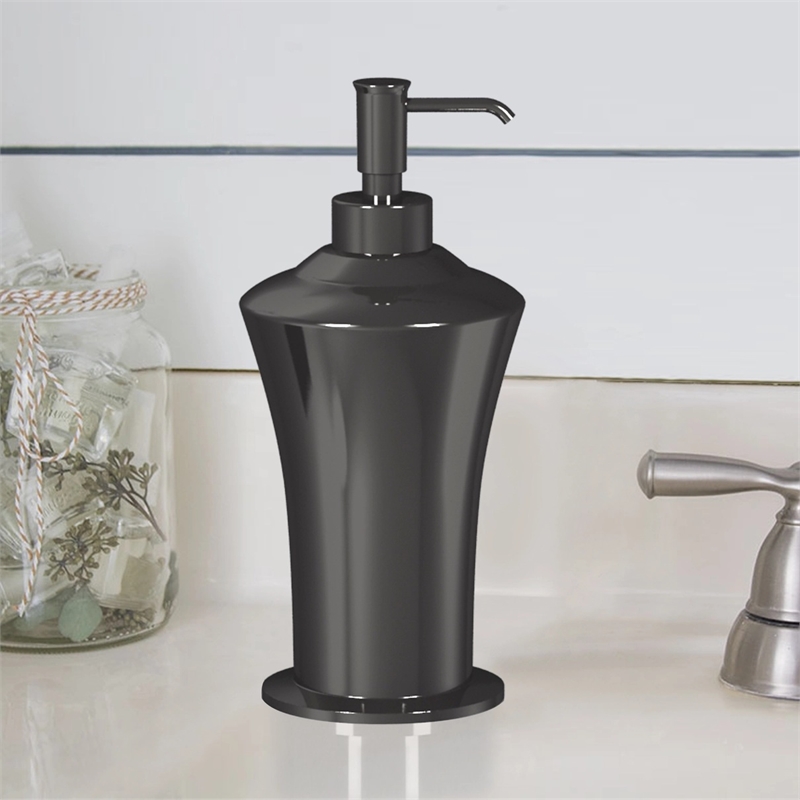 Black Stainless Steel Liquid Soap Dispenser Pump for Bathroom and  Kitchen Sink