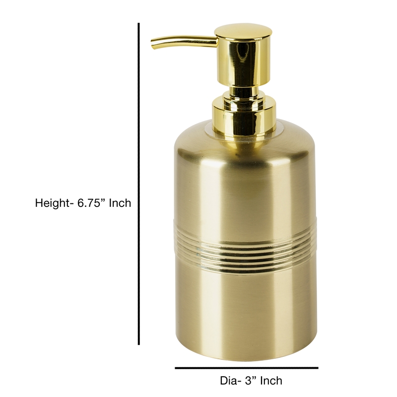 Gold Stainless Steel Soap Dispenser Pump for Bathroom Vanity and  Kitchen Sink