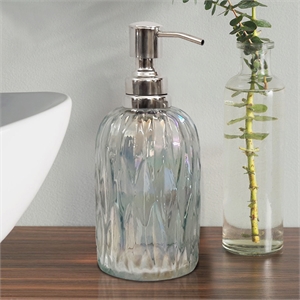 Multi-Color Glass Soap Dispenser Pump Bottle for Bathroom and KitchenSink