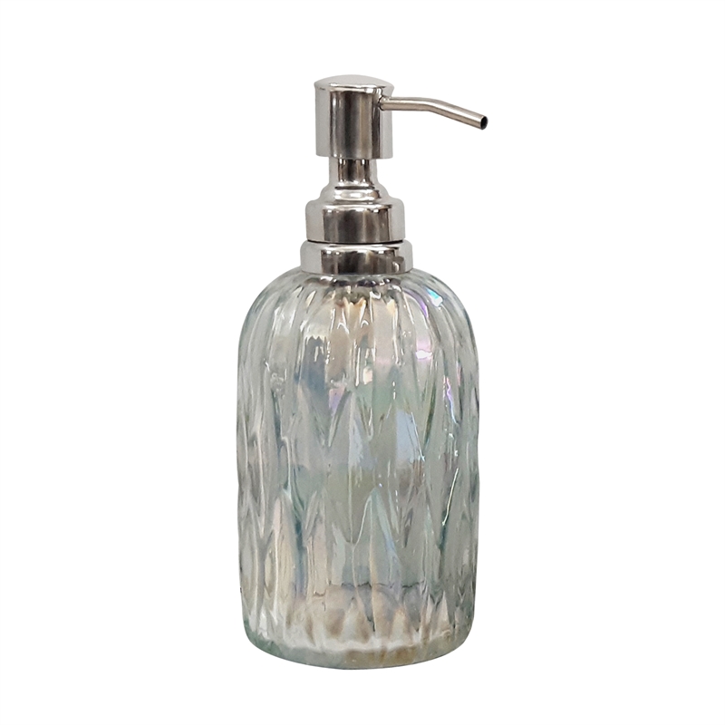 Multi-Color Glass Soap Dispenser Pump Bottle for Bathroom and KitchenSink