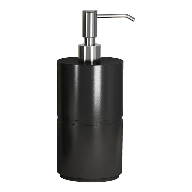 Black Resin Liquid Soap Dispenser Pump Bottle for Bathroom and Kitchen Sink
