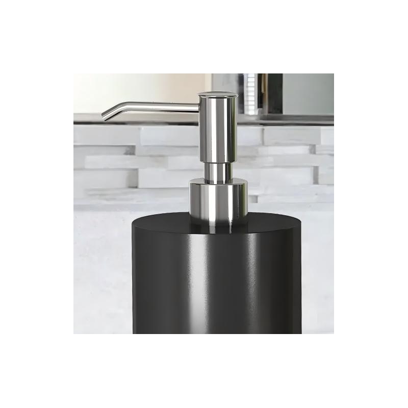 Black Resin Liquid Soap Dispenser Pump Bottle for Bathroom and Kitchen Sink