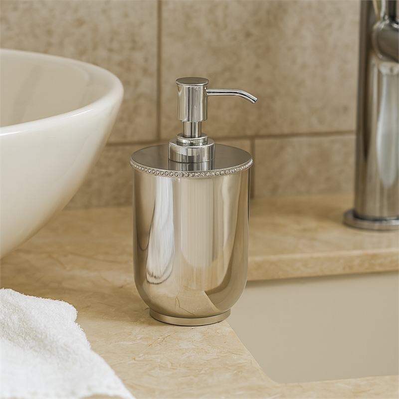Gray Stainless Steel Liquid Soap Dispenser Pump for Bathroom and  Kitchen Sink