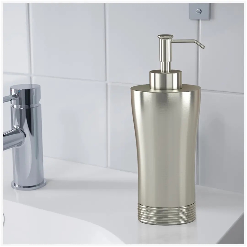 Pewter Stainless Steel Liquid Soap Dispenser Pump for Bathroom and Kitchen Sink