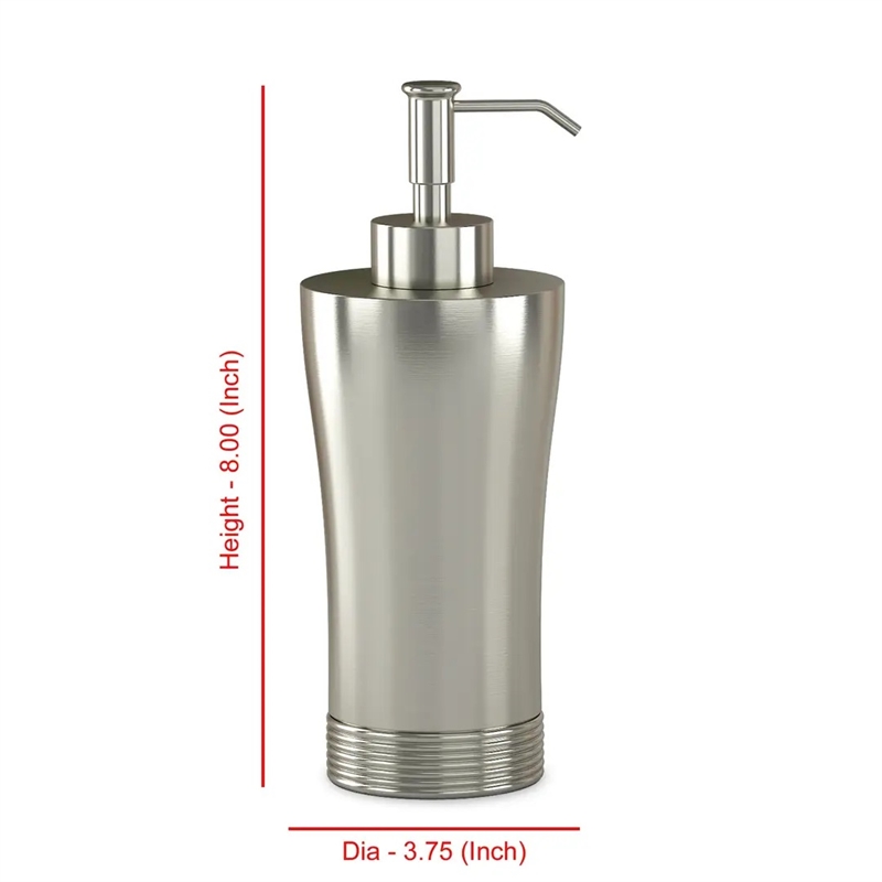 Pewter Stainless Steel Liquid Soap Dispenser Pump for Bathroom and Kitchen Sink