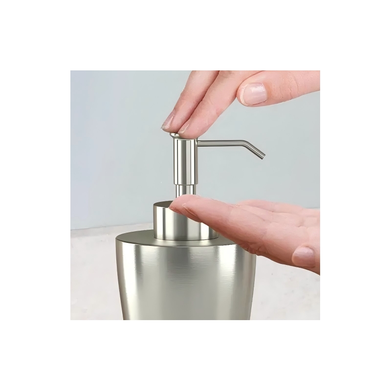 Pewter Stainless Steel Liquid Soap Dispenser Pump for Bathroom and Kitchen Sink