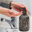 Black Glass Liquid Soap Dispenser Pump for Bathroom Vanity and  Kitchen Sink
