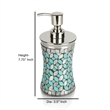 Silver Glass Mosaic Liquid Soap Dispenser Pump for Bathroom and  Kitchen Sink