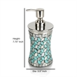 Silver Glass Mosaic Liquid Soap Dispenser Pump for Bathroom and  Kitchen Sink