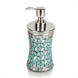 Silver Glass Mosaic Liquid Soap Dispenser Pump for Bathroom and  Kitchen Sink
