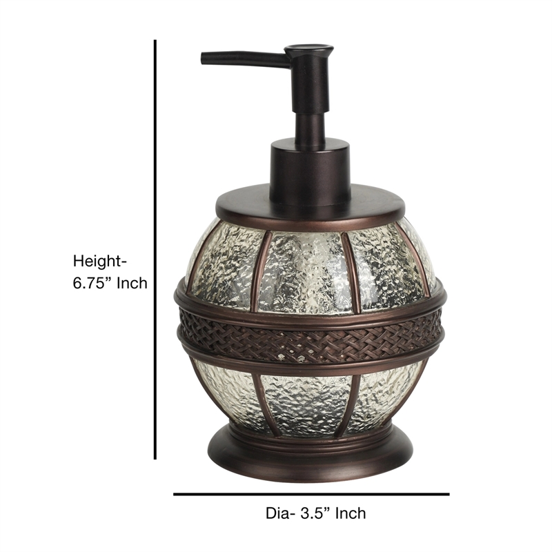 Oil Brushed Bronze Resin Soap Dispenser for Bathroom Vanity and  Kitchen Sink