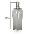 Smoke Metal  Crackle Glass Soap Dispenser Pump for Bathroom and  Kitchen Sink