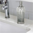 Smoke Metal  Crackle Glass Soap Dispenser Pump for Bathroom and  Kitchen Sink