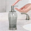 Smoke Metal  Crackle Glass Soap Dispenser Pump for Bathroom and  Kitchen Sink