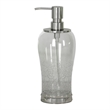 Smoke Metal  Crackle Glass Soap Dispenser Pump for Bathroom and  Kitchen Sink
