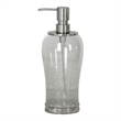 Smoke Metal  Crackle Glass Soap Dispenser Pump for Bathroom and  Kitchen Sink