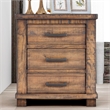 Rustic 3-Drawer Solid Wood Farmhouse Nightstand