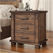 Rustic 3-Drawer Solid Wood Farmhouse Nightstand