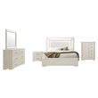 Ciara Beige Nightstand - Elegant Solid Wood Bedside Table for Bedroom Storage