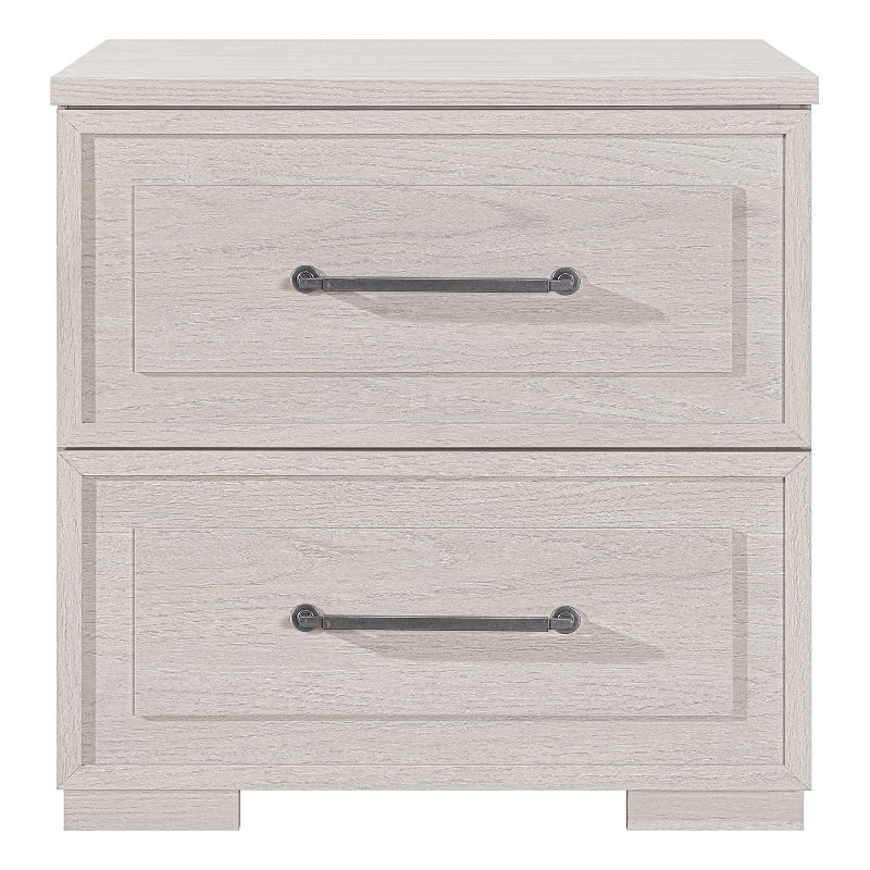 Ciara Beige Nightstand - Elegant Solid Wood Bedside Table for Bedroom Storage