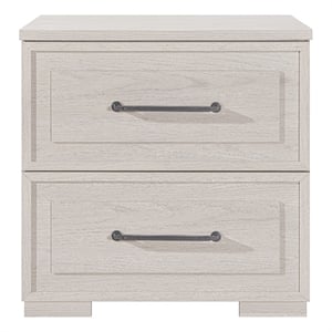 Ciara Beige Nightstand - Elegant Solid Wood Bedside Table for Bedroom Storage