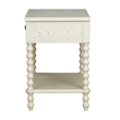 Antique Cream Large Solid Wood Nightstand beige