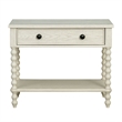 Antique Cream Large Solid Wood Nightstand beige