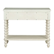Antique Cream Large Solid Wood Nightstand beige