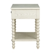 Antique Cream Large Solid Wood Nightstand beige