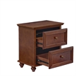22.9 Mid-Century Modern 2-Drawer Nightstand Walnut Solid Wood