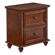 22.9 Mid-Century Modern 2-Drawer Nightstand Walnut Solid Wood