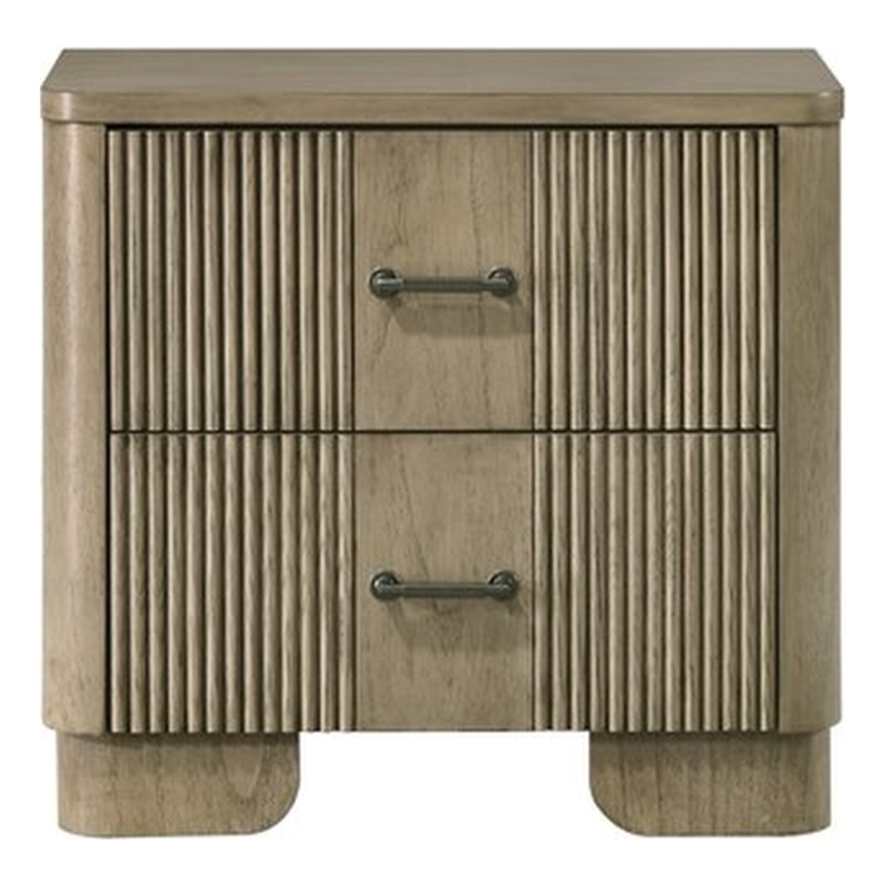 Antique Oak Nightstand Solid Wood Bedside Table