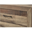 Rustic Natural Finish Solid Wood 2-Drawer Nightstand Plank Style Furniture
