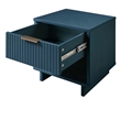 18  1-Drawer Solid Wood Nightstand Midnight Blue