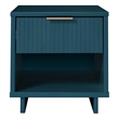 18  1-Drawer Solid Wood Nightstand Midnight Blue