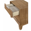 1pc Contemporary 2-Drawer Nightstand  Solid Wood