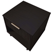 18  1-Drawer Solid Wood Nightstand Black