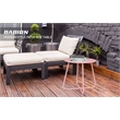 Pink Metal Outdoor Side Table 18 Inch Weather Resistant Patio Accent Table
