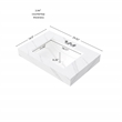 30  White Ceramic Vanity Countertop with Undermount Basin top
